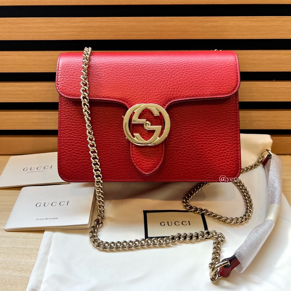 Gucci 510303 GG leather crossbody bag / shoulder bag